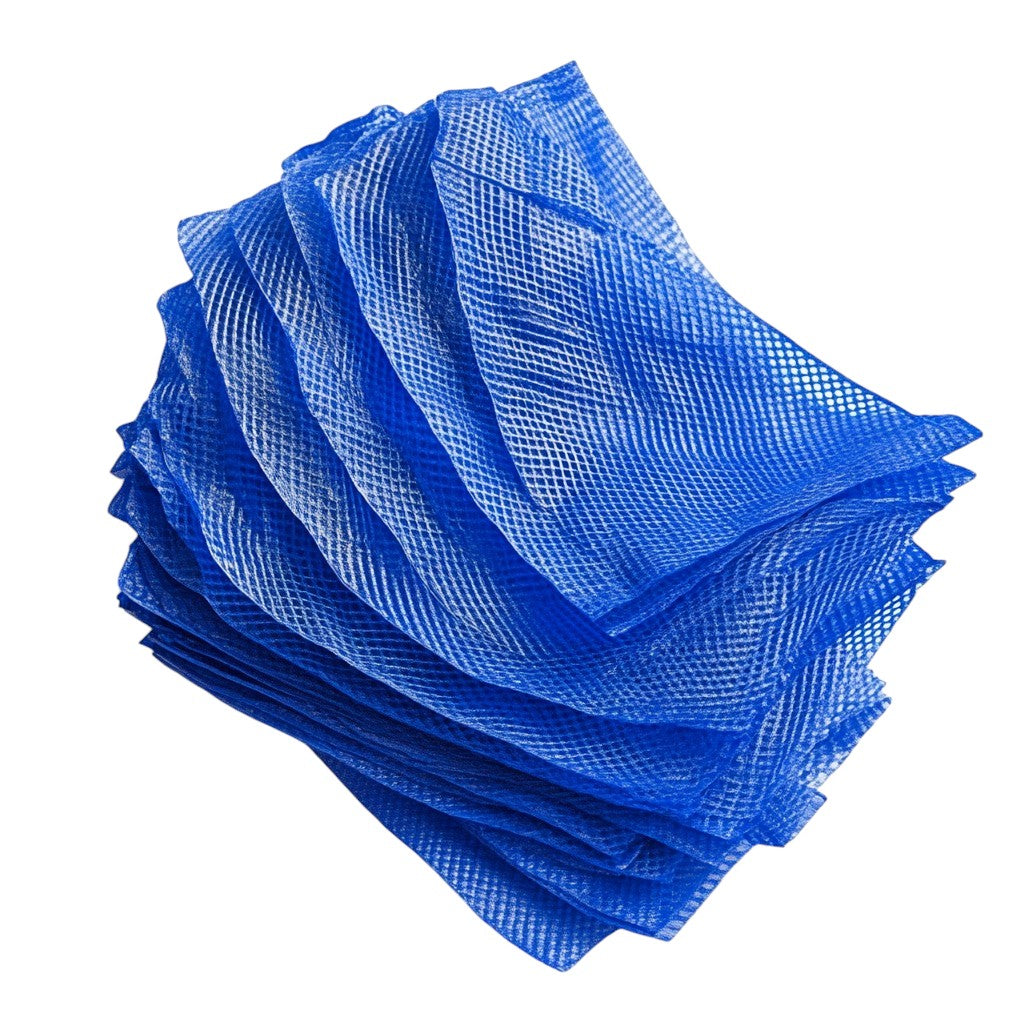 Vuego Disposable Shoe Covers - 100 Pack - Industrial Grade Reinforced Fabric - Professional Grade Non-Slip - Heavy Duty Protection - Blue