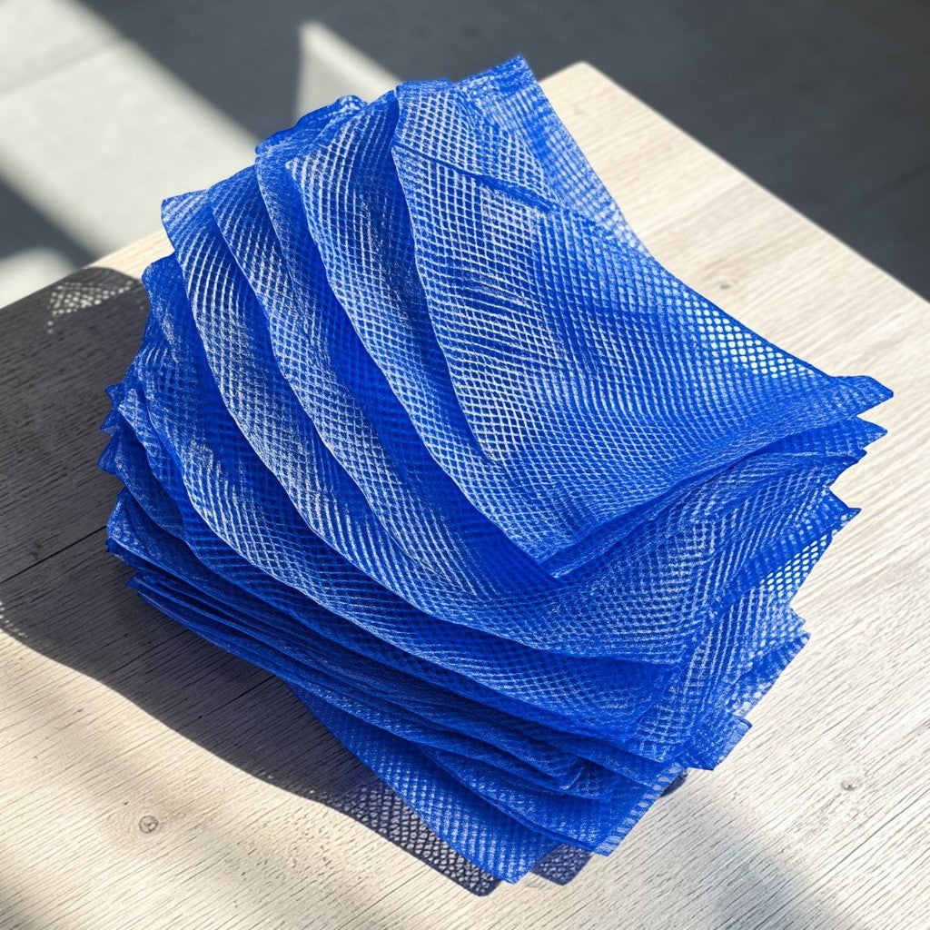 Vuego Disposable Shoe Covers - 100 Pack - Industrial Grade Reinforced Fabric - Professional Grade Non-Slip - Heavy Duty Protection - Blue
